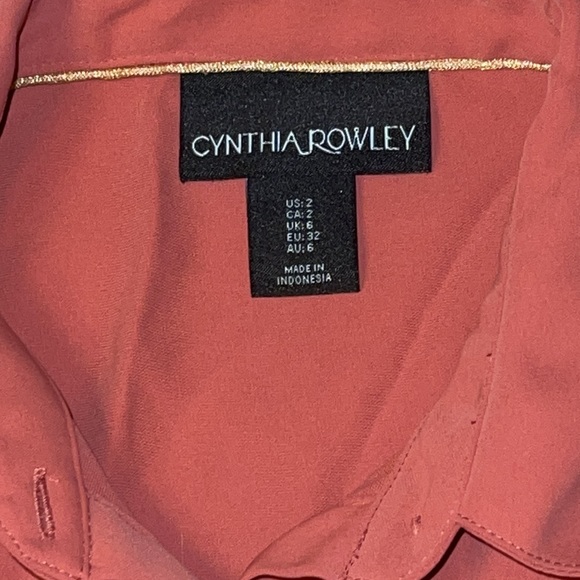 EUC Cynthia Rowley Salmon Pink Drop Waist Short Sleeve Shirt Dress Size 2 - Picture 4 of 8